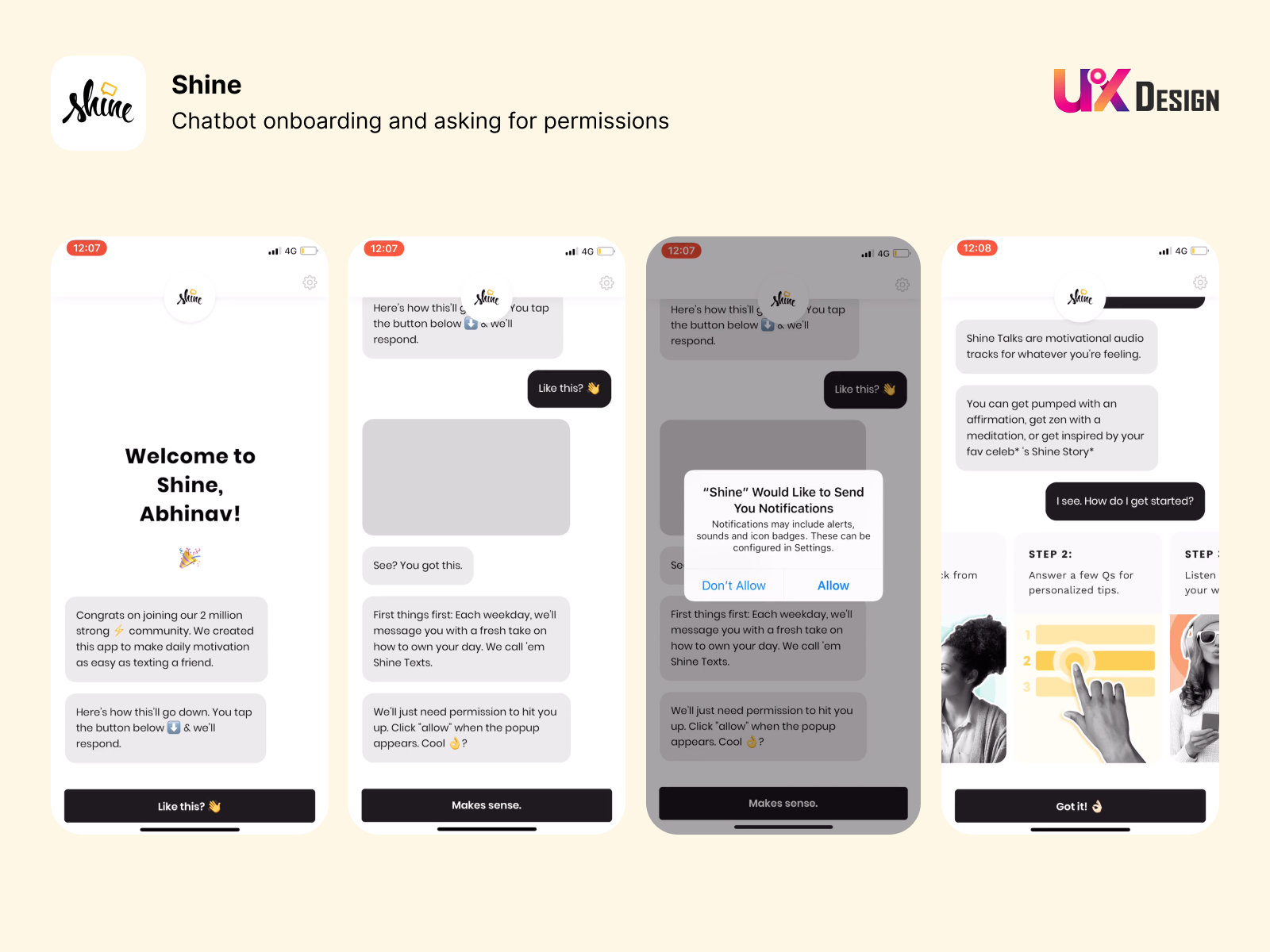 Chat bot onboarding and permissions